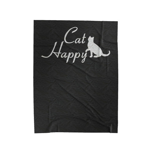 Cat Happy Cat Lover Cat Animal Funny Velveteen Blanket