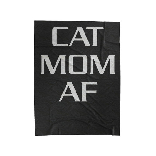 Cat Mom Af Funny Velveteen Blanket