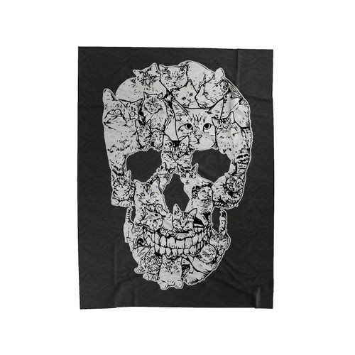 Cat Skull Velveteen Blanket