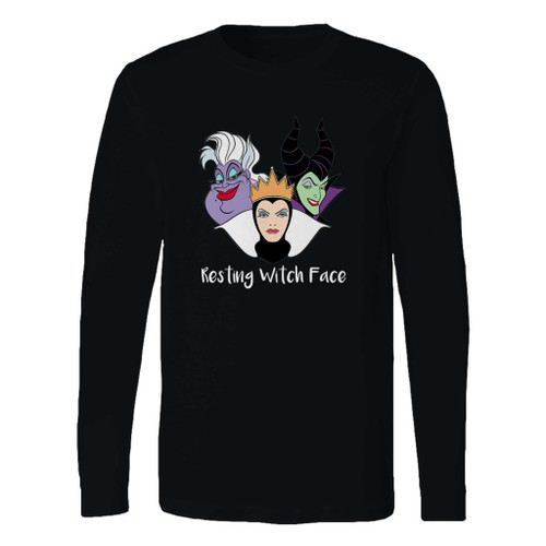 This classic fit disney villains resting witch face the evil queen ursula maleficent long sleeve shirt is casually elegant and very comfortable. With fine quality print to make one stand out, it's a perfect fit for every occasion.