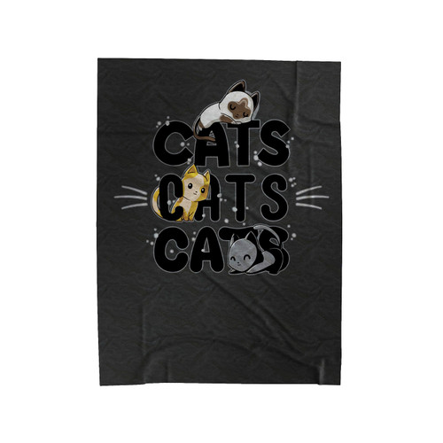 Cats Cats Cats Cute Velveteen Blanket