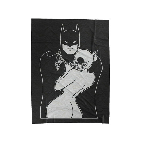 Catwoman And Batman Velveteen Blanket