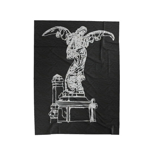 Cemetery Angel Velveteen Blanket