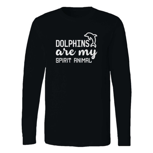 This classic fit dolphins are my spirit animal long sleeve shirt is casually elegant and very comfortable. With fine quality print to make one stand out, it's a perfect fit for every occasion.