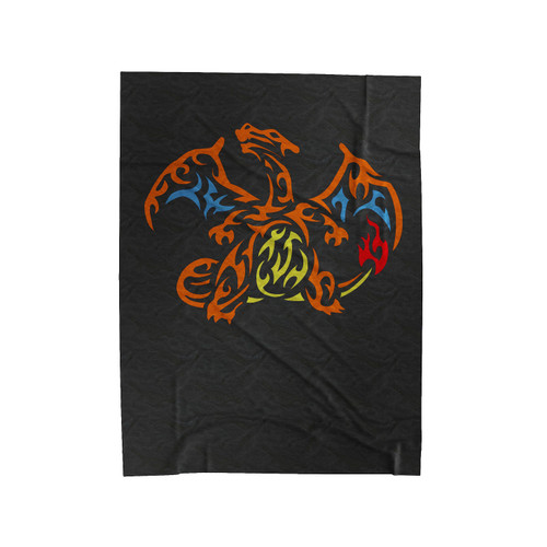 Charizard Tribal Design Velveteen Blanket