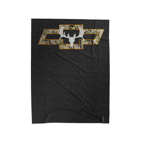 Chevy Truck Camo Bowtie With Deer Vehicle Window Velveteen Blanket