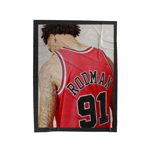 Chicago Bulls Dennis Rodman 91 Nba Velveteen Blanket