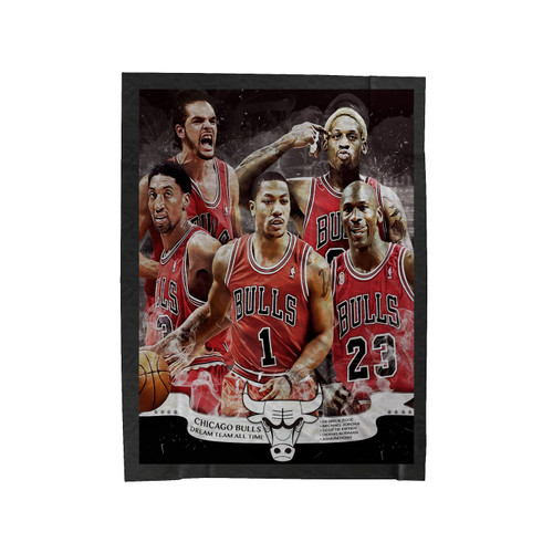 Chicago Bulls Dream Team All Time Velveteen Blanket