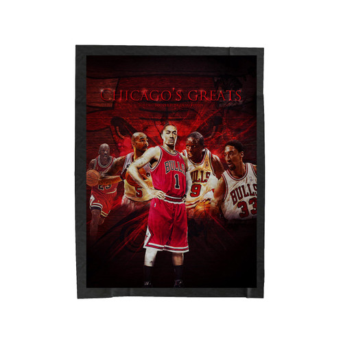Chicago Bulls Greatest Players Velveteen Blanket
