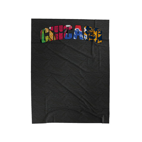 Chicago Sports Teams Cubs Bulls Bears Blackhawks Velveteen Blanket