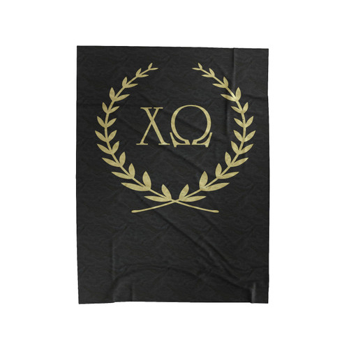 Chio Chi Omega Wreath Sorority Velveteen Blanket