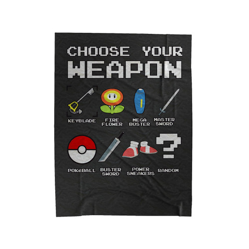 Choose Your Weapon Funny Gamer Pokemon Nintendo Velveteen Blanket