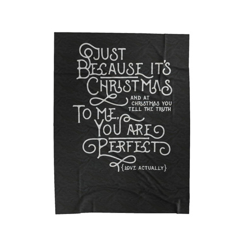 Christmas Quote Love Actually Quote Christmas Love Velveteen Blanket