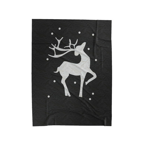Christmas Reindeer Merry Christmas Velveteen Blanket