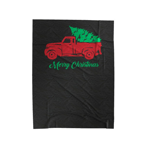 Christmas Truck Winter Holiday Velveteen Blanket