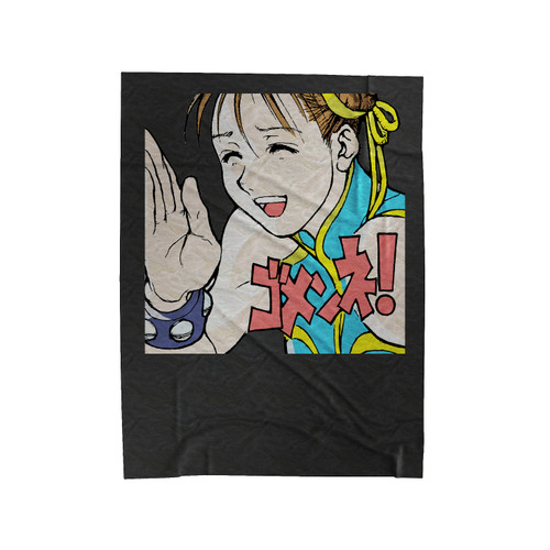 Chun-Li Gomen Ne! Velveteen Blanket