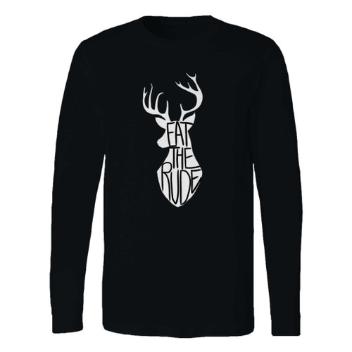 This classic fit eat the rude hannibal lecter nbc long sleeve shirt is casually elegant and very comfortable. With fine quality print to make one stand out, it's a perfect fit for every occasion.