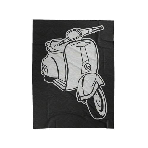 Classic Vintage Vespa Scooter Velveteen Blanket