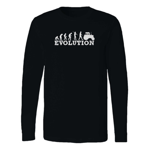 This classic fit evolution tractor farm farmer farming long sleeve shirt is casually elegant and very comfortable. With fine quality print to make one stand out, it's a perfect fit for every occasion.