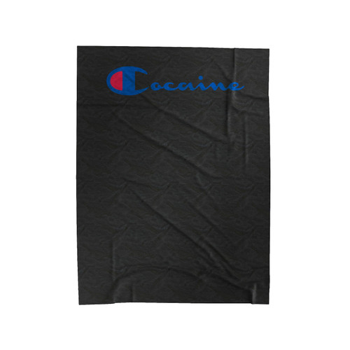 Cocaine Funny Logo Velveteen Blanket