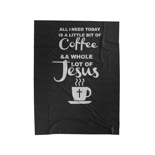 Coffee And Jesus Christian Cute Jesus Quotes Velveteen Blanket