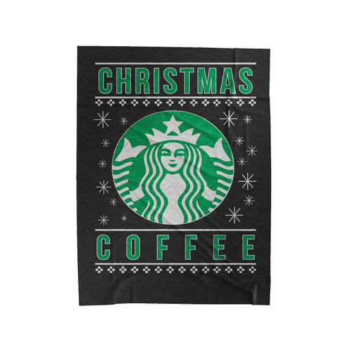 Coffee Christmas Starbuck Velveteen Blanket