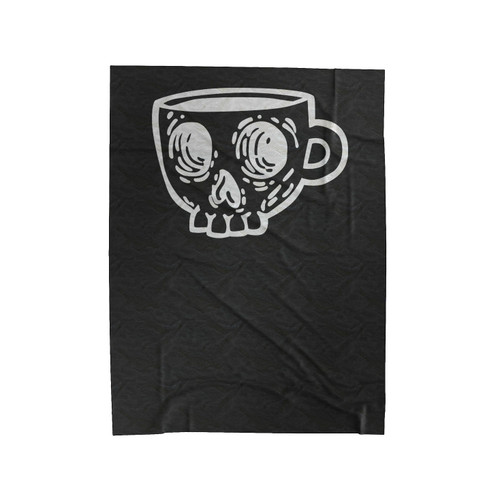 Coffee Skull Velveteen Blanket
