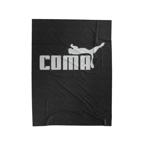 Coma Puma Parody Logo Velveteen Blanket