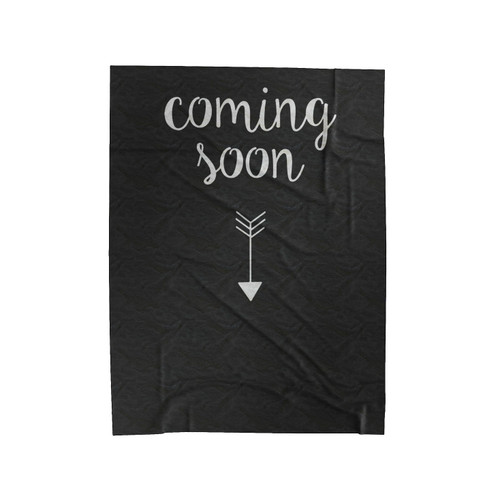 Coming Soon Pregnancy Announcement Maternity Funny Velveteen Blanket
