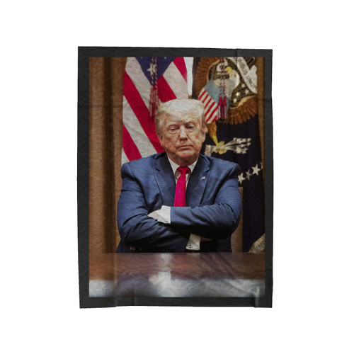 Confederate Flag Donald Trump Velveteen Blanket