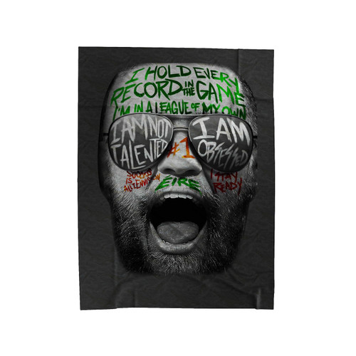 Conor Graffiti Mcgregor Notorious Mma Hunt Ireland Irish Velveteen Blanket