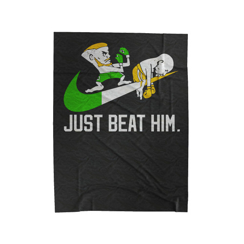 Conor Mc Gregor Just Beat Him Velveteen Blanket