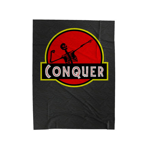 Conquer Arnold Jurassic Predator Velveteen Blanket