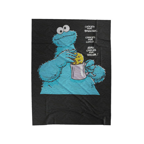 Cookie Monster Velveteen Blanket