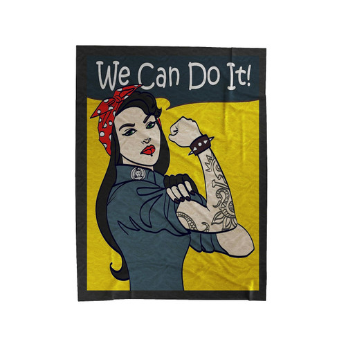 Cool Subculture Punk Gothic Woman Velveteen Blanket
