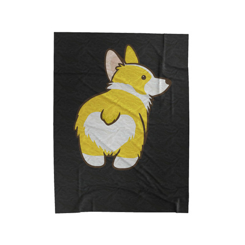 Corgi Heart Butt Velveteen Blanket