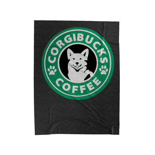 Corgibucks Coffee Velveteen Blanket