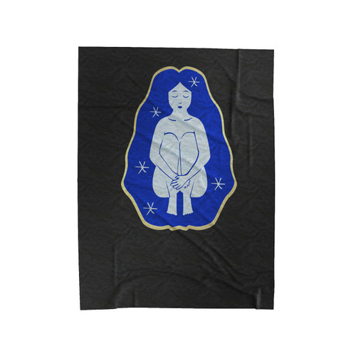 Cosmic Girl Feminism Stars Nude Goddess Velveteen Blanket