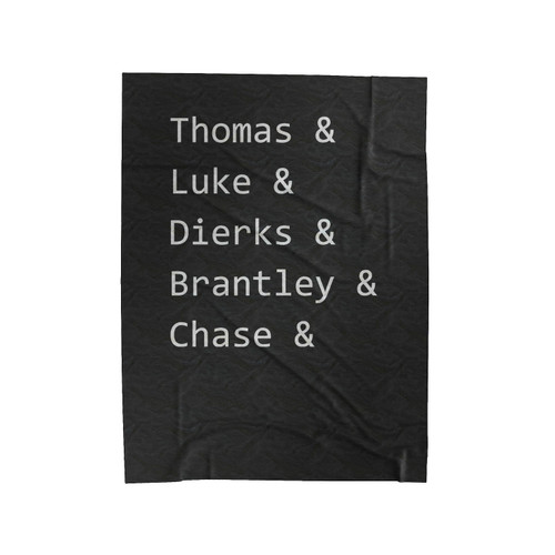 Country Boys Thomas Luke Dierks Brantley Chase Jason Velveteen Blanket