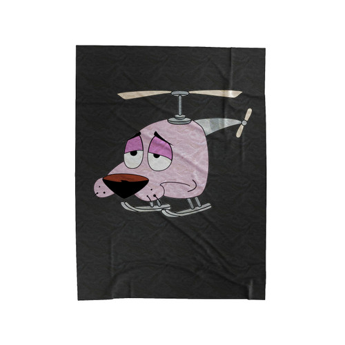 Courage The Cowardly Dog Helicopter Velveteen Blanket