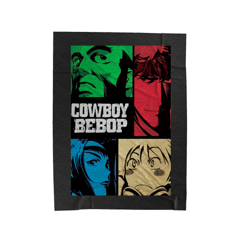 Cowboy Bebop Squad Minimalist Colorful Silhouette Anime Velveteen Blanket