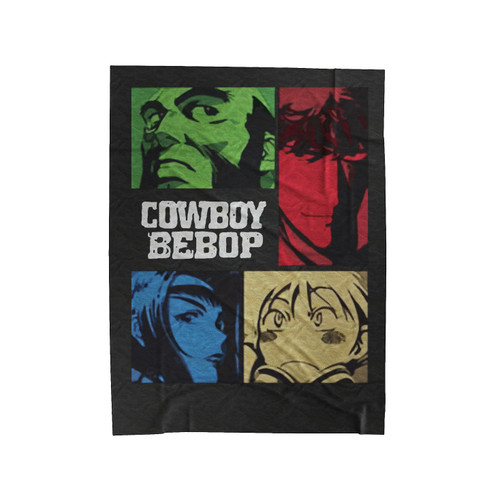 Cowboy Bebop Squad Minimalist Colorful Silhouette Anime Retro Velveteen Blanket