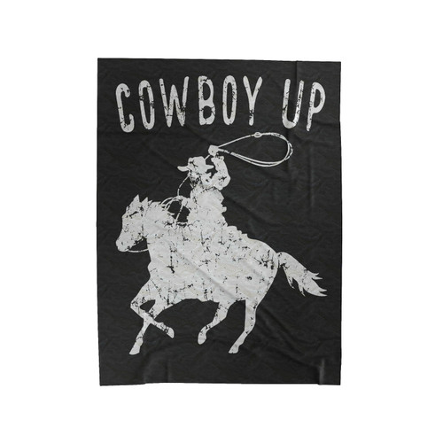 Cowboy Up Velveteen Blanket