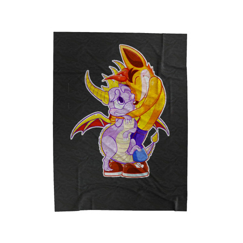 Crash And Spyro Friends Velveteen Blanket