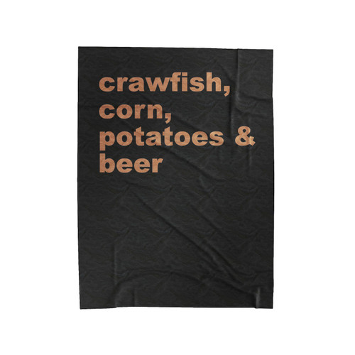 Crawfish Season Crawfish Corn Potatoes & Bear New Orleans Nola Velveteen Blanket