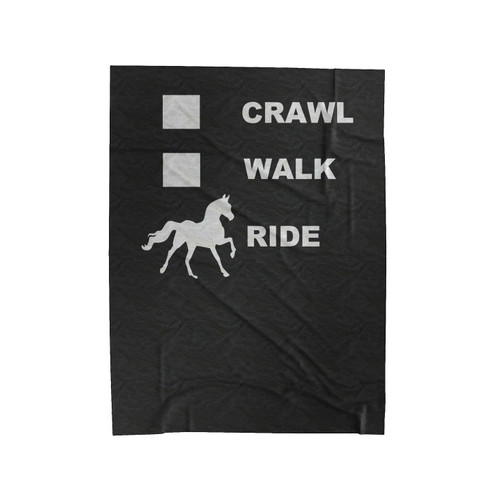 Crawl Walk Ride Horse Riding Pony Horse Velveteen Blanket
