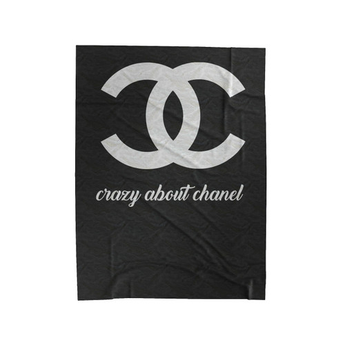 Crazy About Chanel Fashion Crazy Chanel Funny Chanel Velveteen Blanket