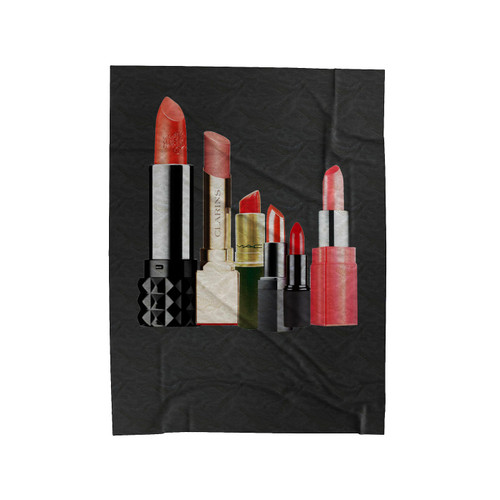Crazy About Lipstick Velveteen Blanket
