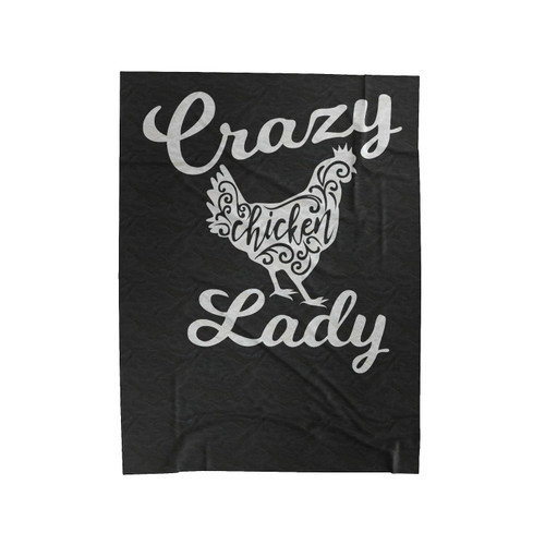 Crazy Chicken Lady Cute Velveteen Blanket