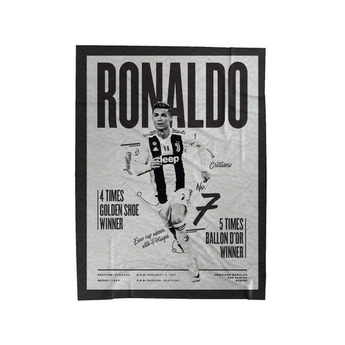 Cristiano Ronaldo Juventus 2019 Cr7 Velveteen Blanket